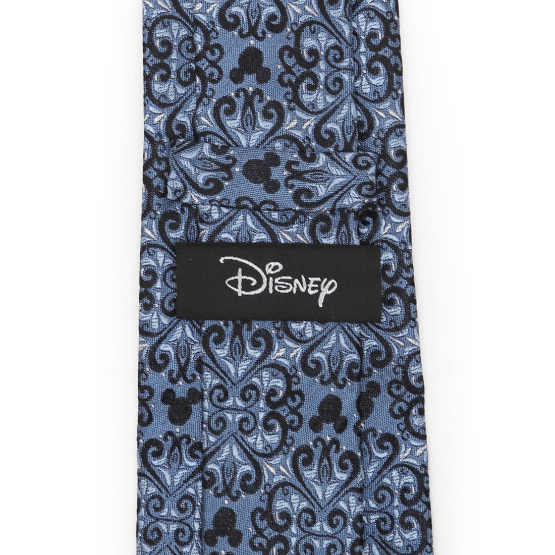 Blue Mickey Mouse Damask Pattern Silk Necktie - Image 5