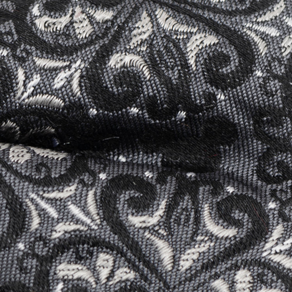 Disney Mickey Mouse Damask Pattern Silk Bow Tie Gray Black - Image 6