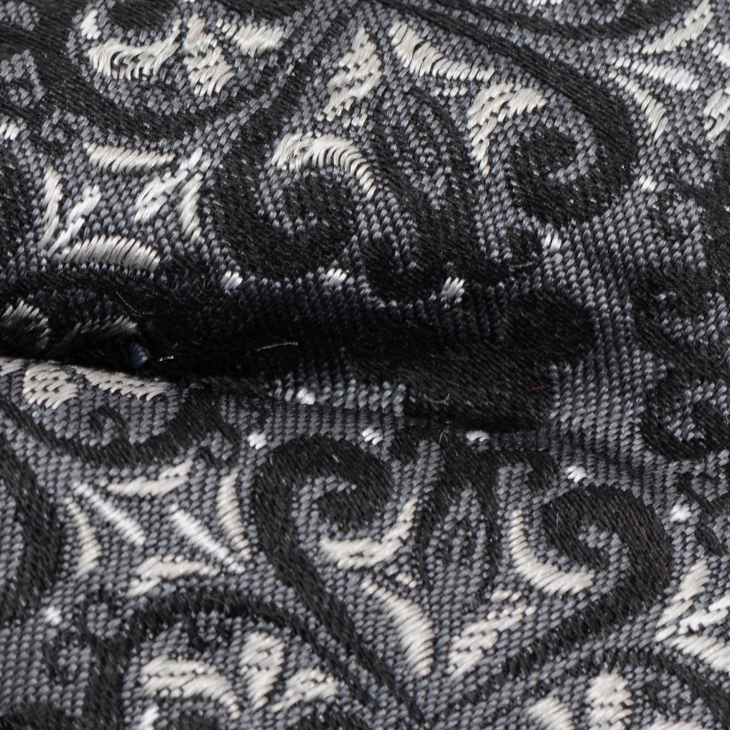 Disney Mickey Mouse Damask Pattern Silk Bow Tie Gray Black - Image 6
