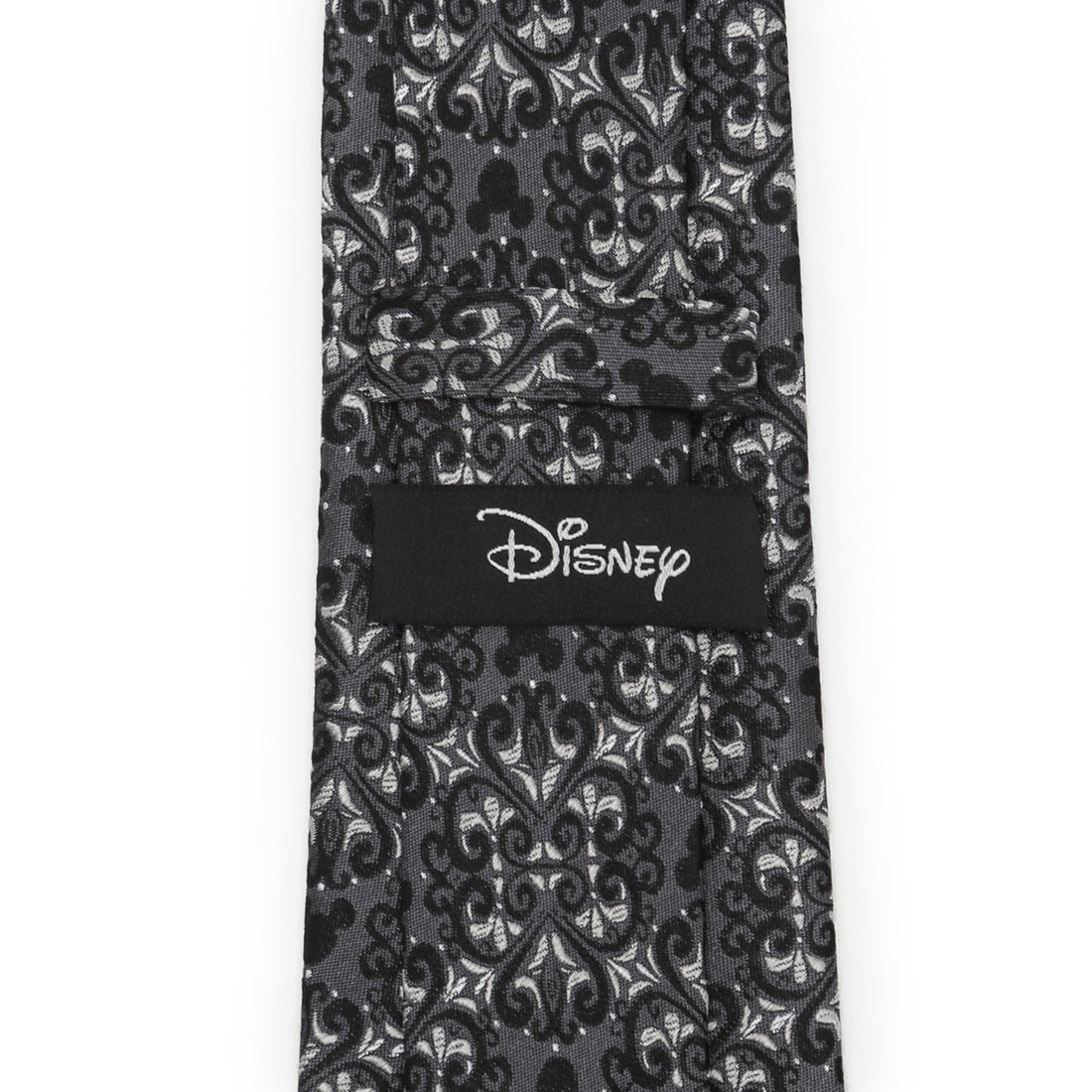 Disney Mickey Mouse Damask Tile Silk Tie in Gray and Silver - Image 5