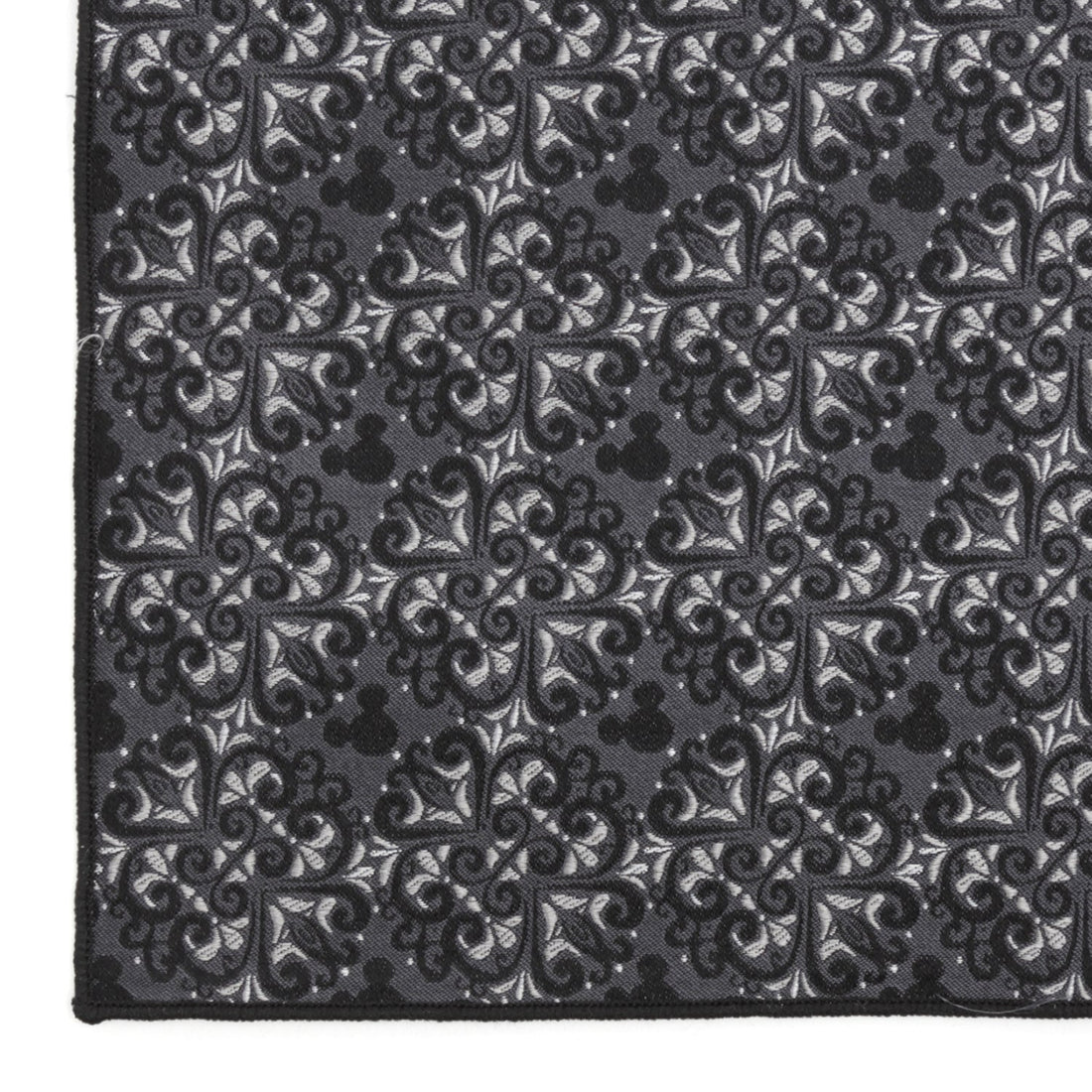 Disney Mickey Mouse Damask Tile Pocket Square in Slate and Silver - Image 3