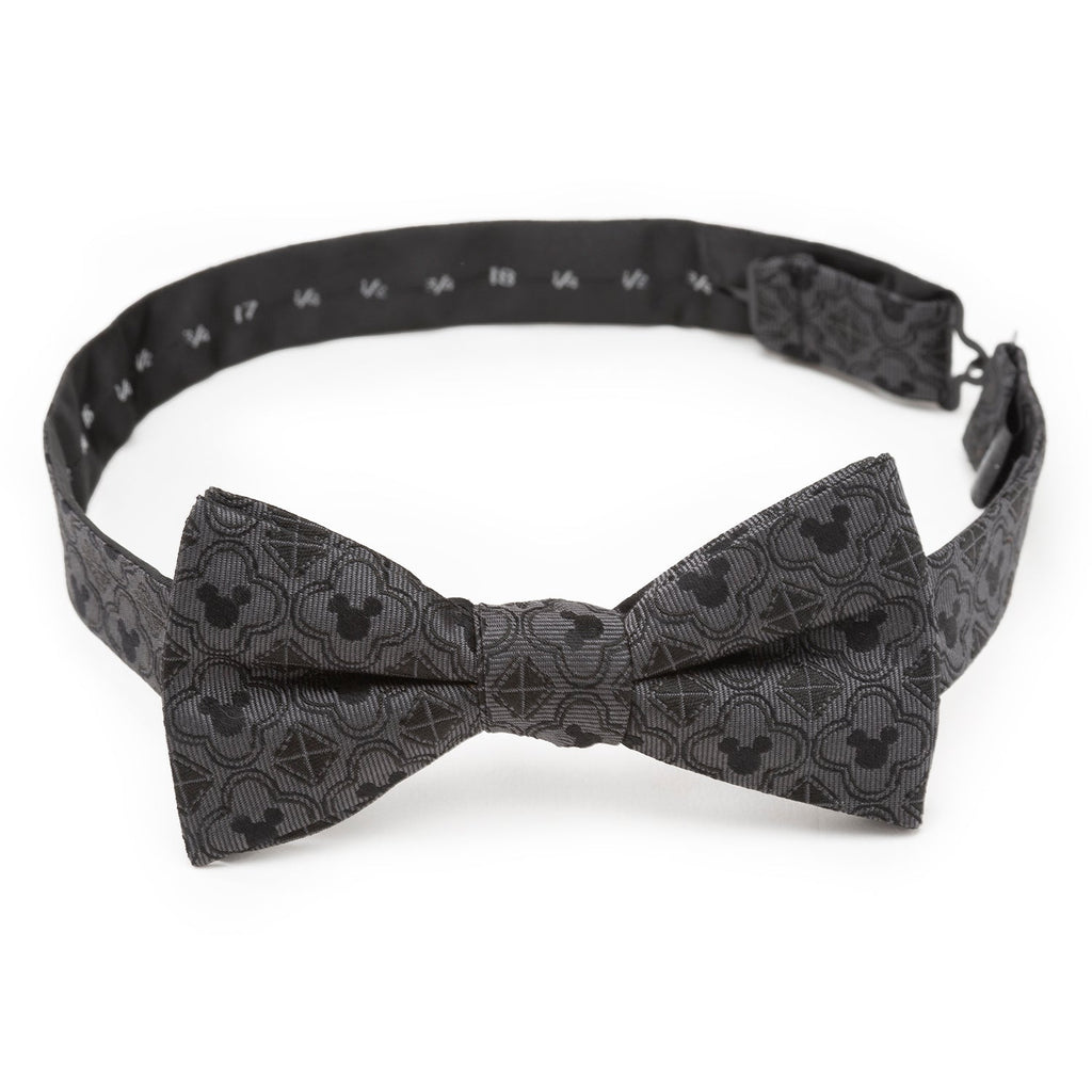Disney Mickey Mouse Pattern Black Silk Bow Tie - Image 4