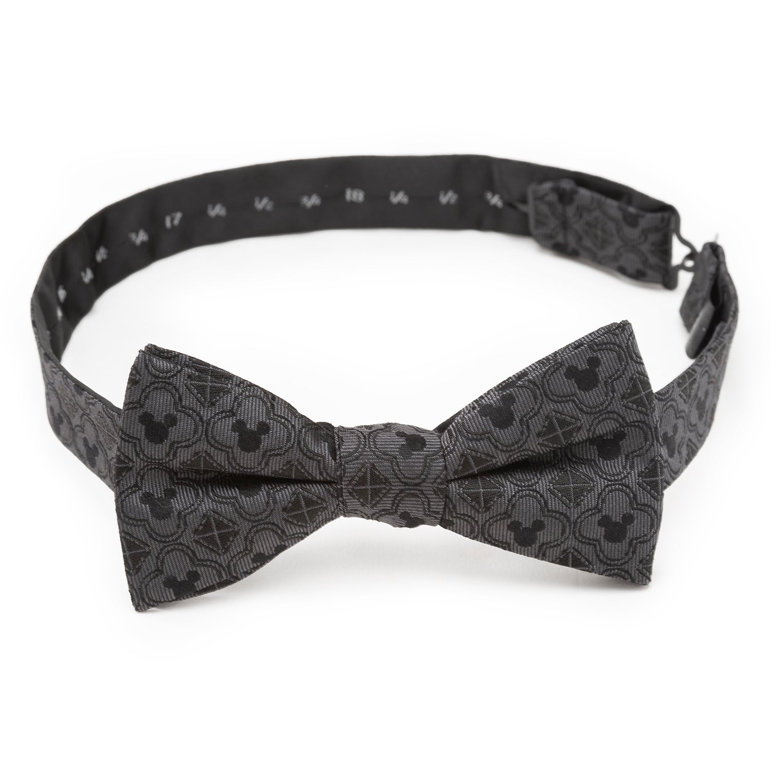 Disney Mickey Mouse Pattern Black Silk Bow Tie - Image 4