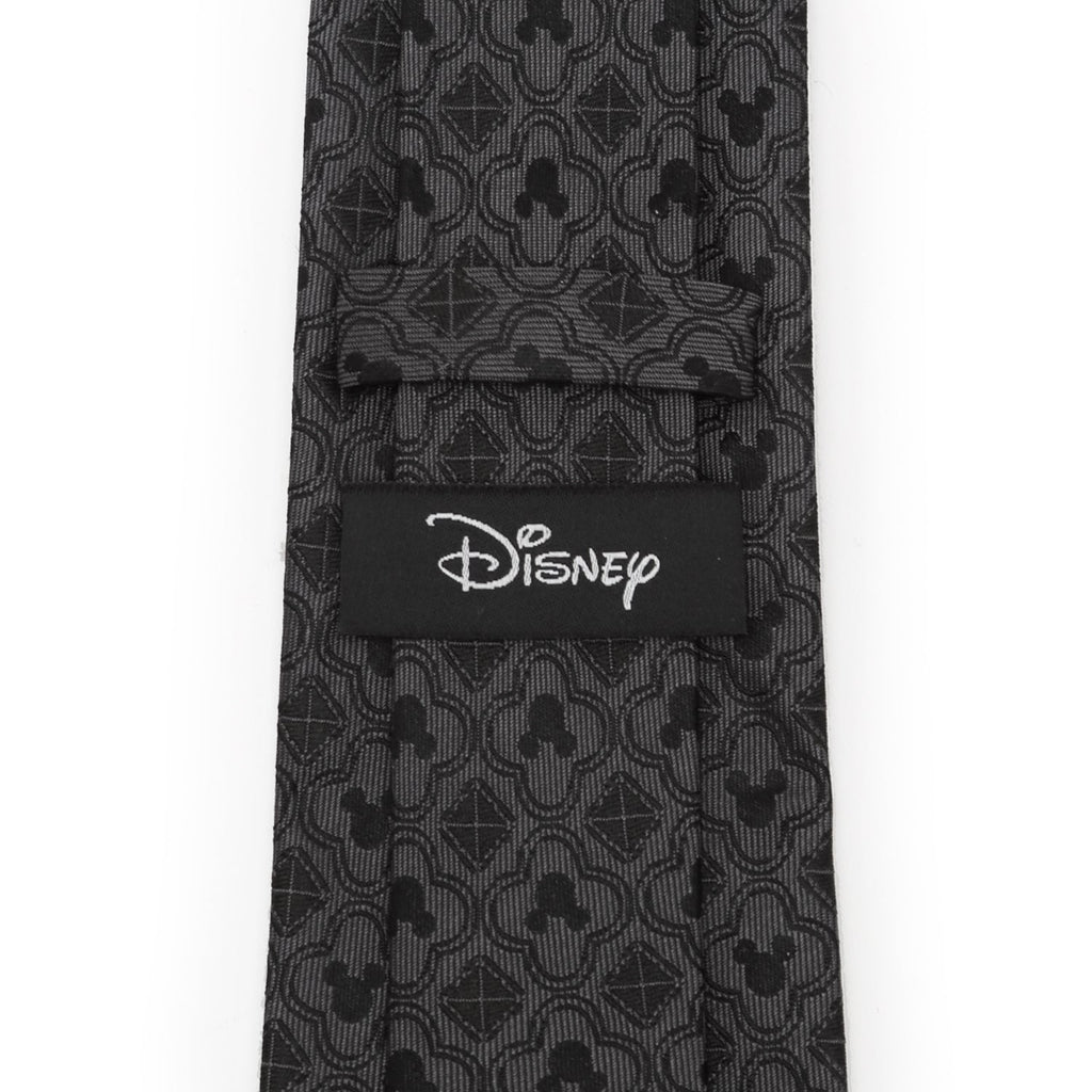 Mickey Mouse Pattern Black Silk Men's Necktie - Image 4