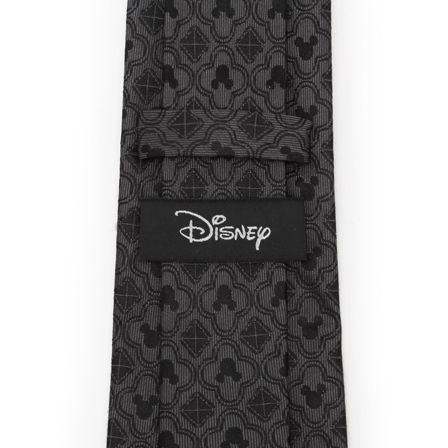 Mickey Mouse Pattern Black Silk Men's Necktie - Image 4