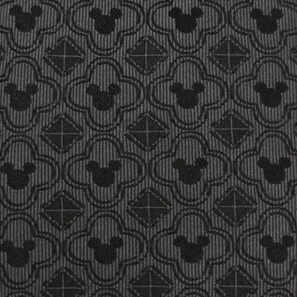 Mickey Mouse Pattern Black Silk Men's Necktie - Image 5