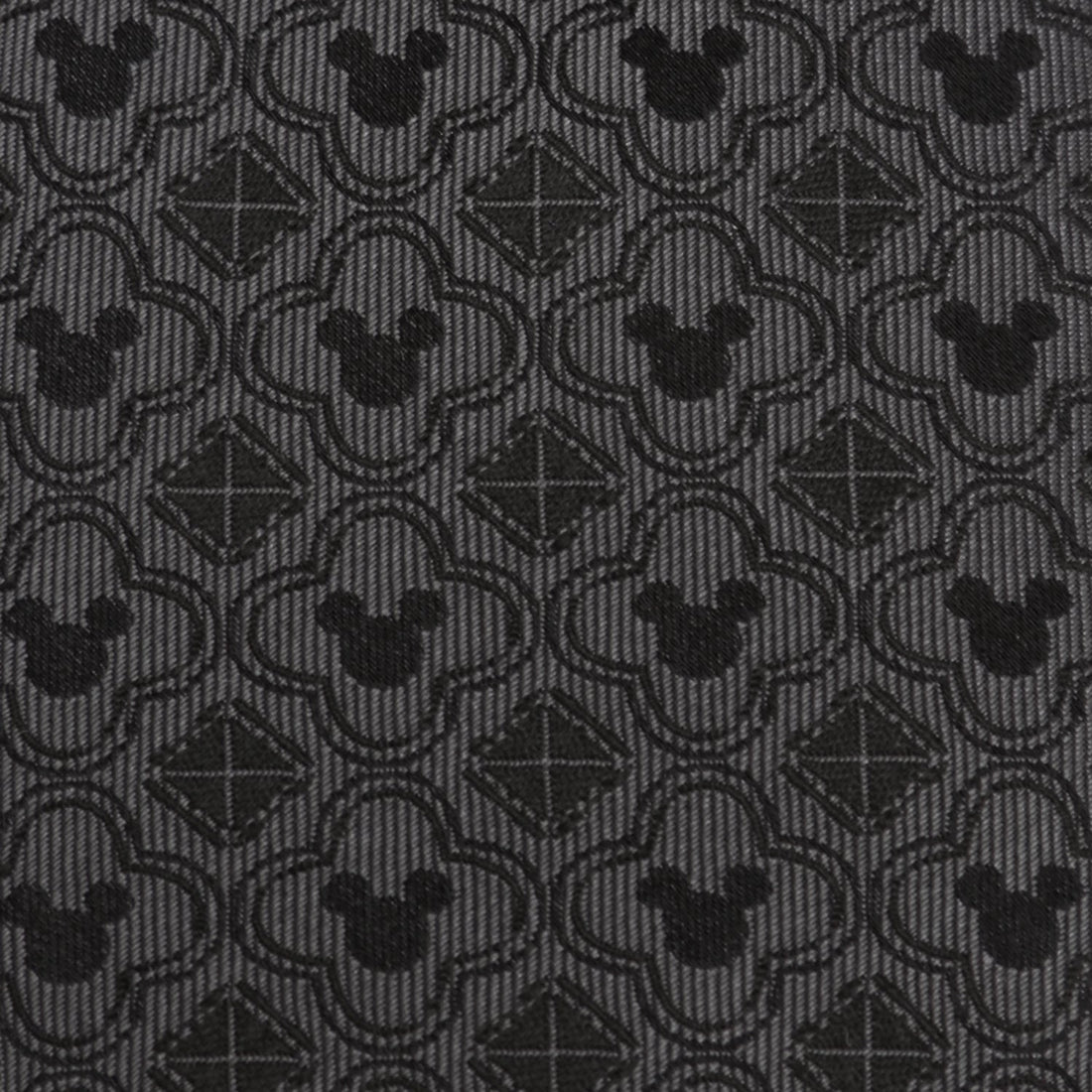 Mickey Mouse Pattern Black Silk Men's Necktie - Image 5