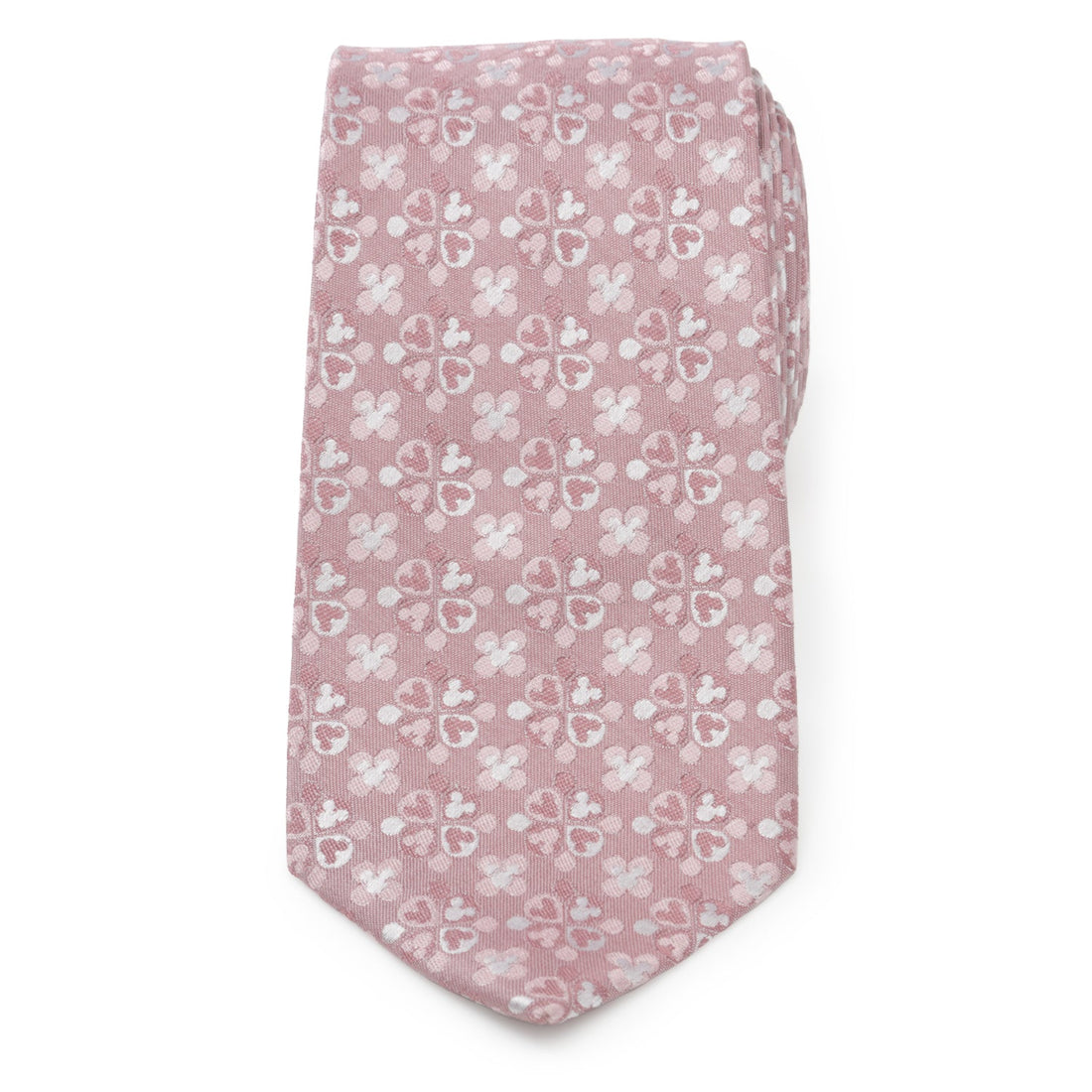 Disney Mickey Mouse Blossom Print Silk Tie in Blush Pink - Image 3
