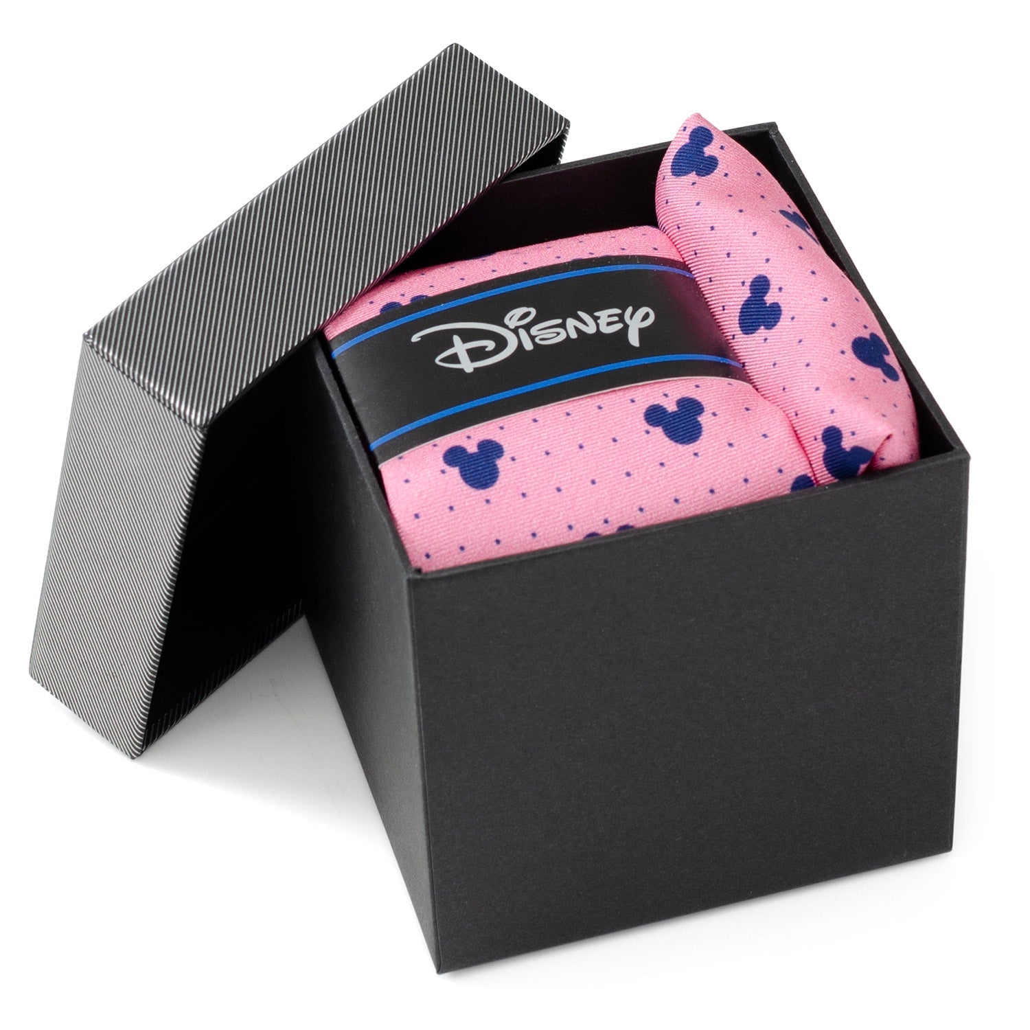 Disney Mickey Mouse Dot Pink Tie and Pocket Square Gift Set - Image 2