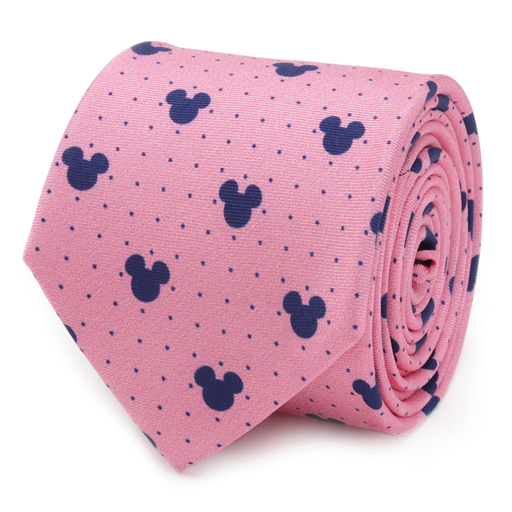 Disney Mickey Mouse Dot Pink Tie and Pocket Square Gift Set - Image 3