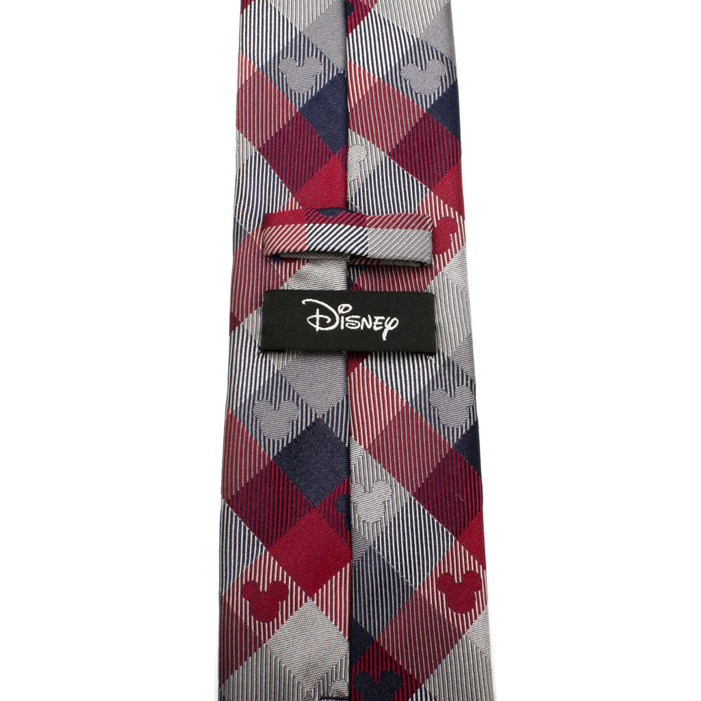 Disney Mickey Mouse Plaid Tie in Red and Blue - Image 4