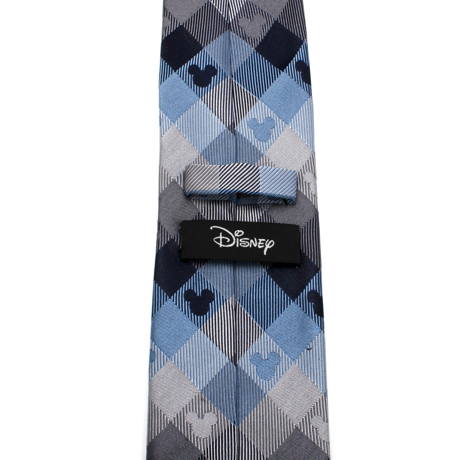 Disney Mickey Mouse Blue Plaid Men's Necktie - Image 4