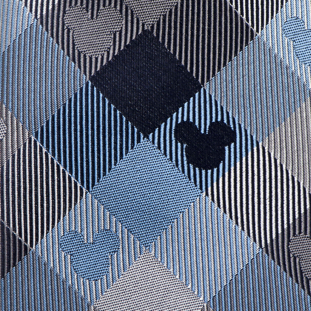 Disney Mickey Mouse Blue Plaid Men's Necktie - Image 5