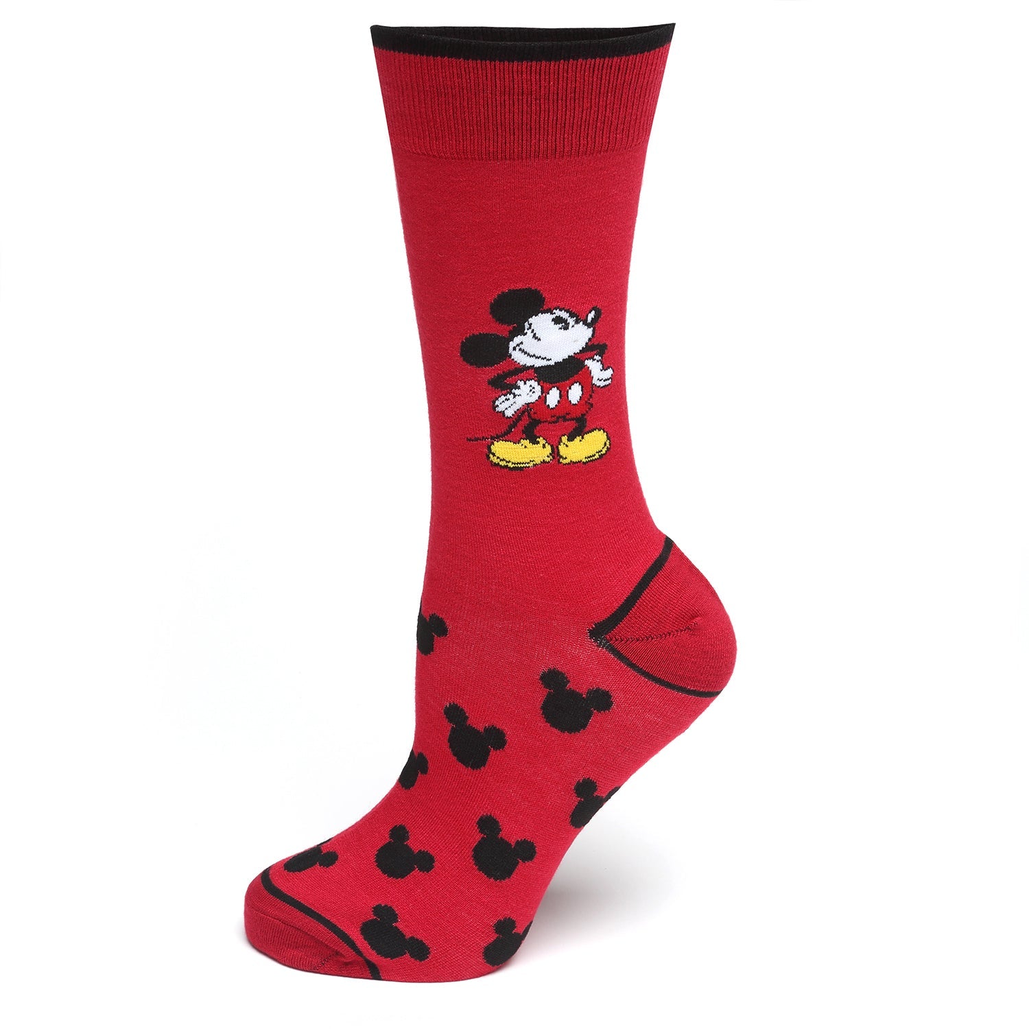 Disney Mickey Mouse Pie-Eyed Red Socks and Blue Lapel Pin Set - Image 2