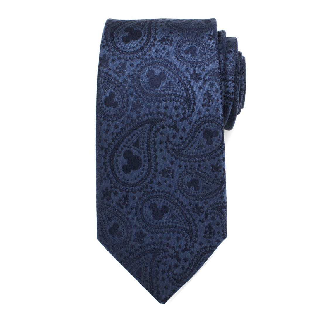 Disney Mickey Mouse Navy Paisley Silk Men's Necktie - Image 3