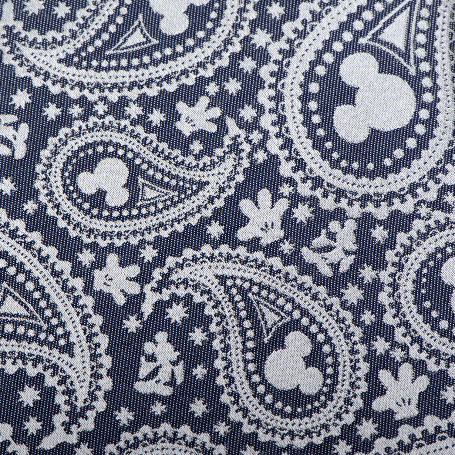 Disney Mickey Mouse Gray Paisley Silk Slim Necktie - Image 5