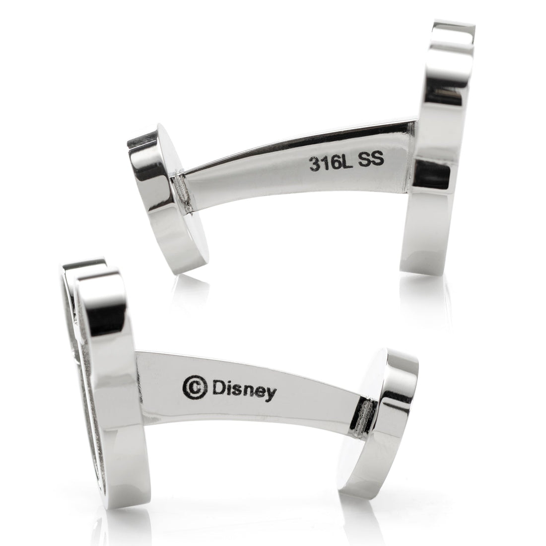 Silver Mickey Mouse Cutout Icon Cufflinks for Men - Image 4