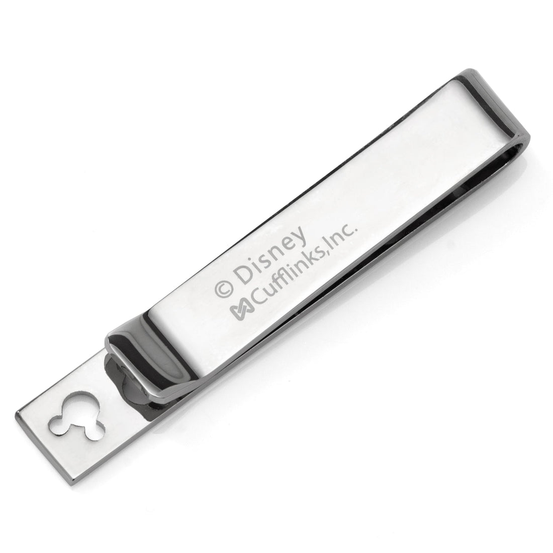 Disney Mickey Mouse Silhouette Cutout Silver Tone Tie Bar - Image 3