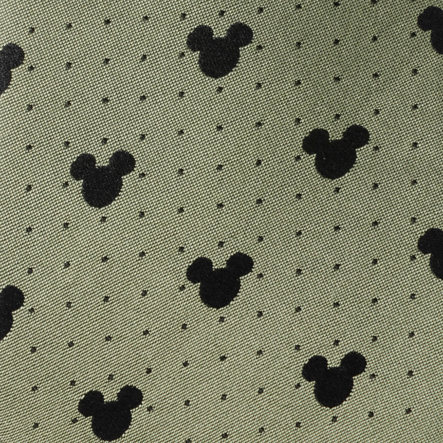 Mickey Mouse Silhouette Dot Silk Tie in Earthy Green - Image 4