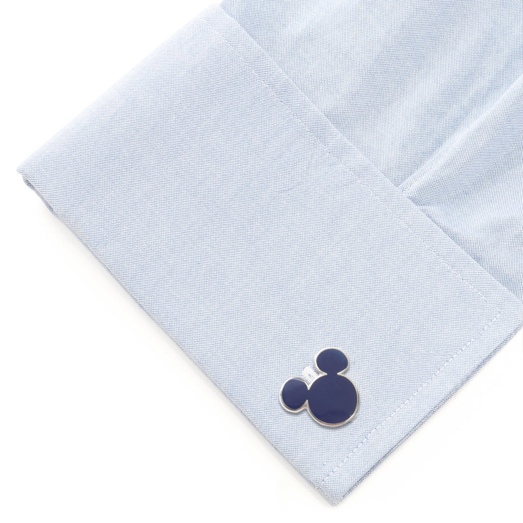 Disney Mickey Mouse Navy Blue Ear Design Cufflinks - Image 3