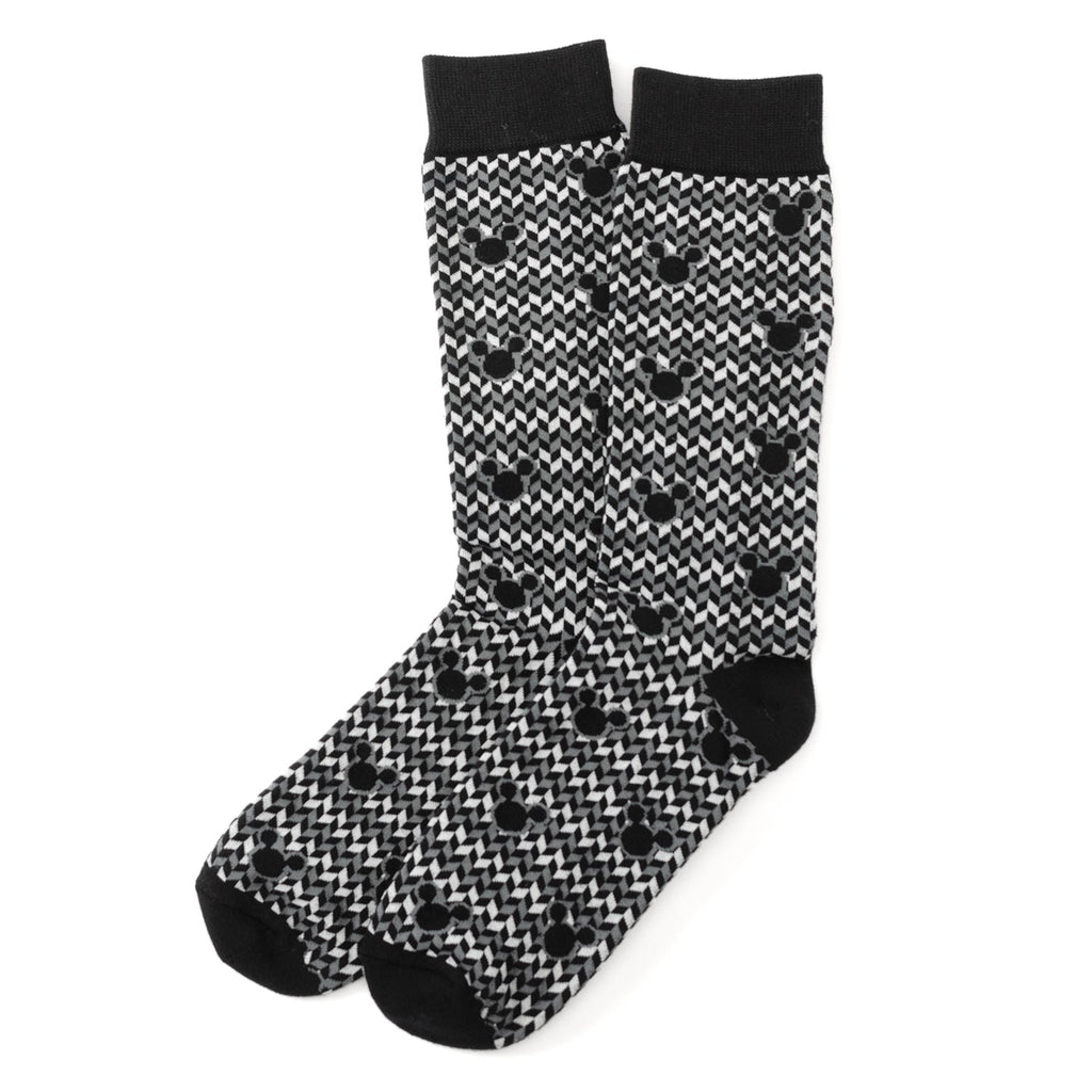 Mickey Mouse Black Patterned Sock Gift Set with Lapel Pin - Image 4