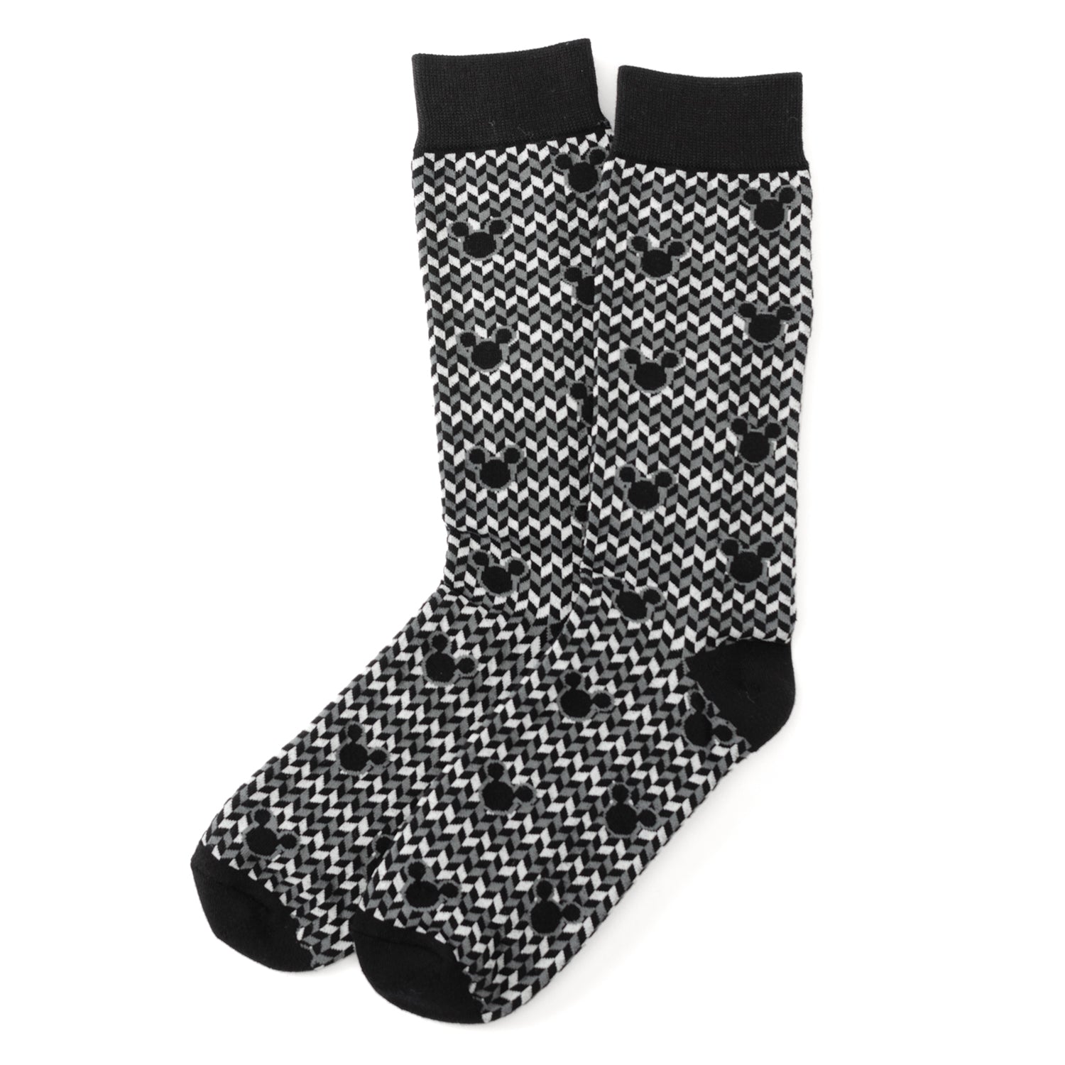 Mickey Mouse Black Patterned Sock Gift Set with Lapel Pin - Image 4
