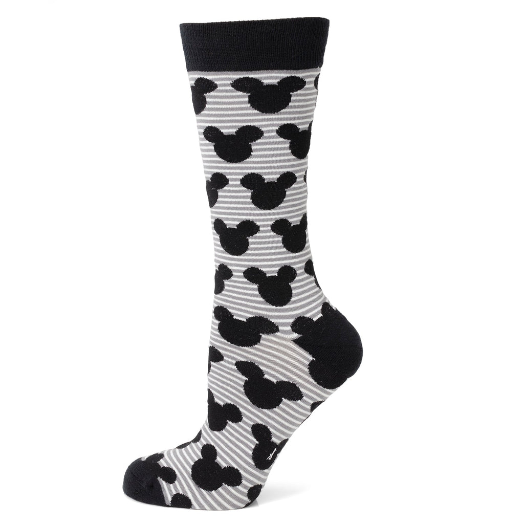 Disney Mickey Mouse Gray Striped Socks and Blue Lapel Pin Gift Set - Image 2