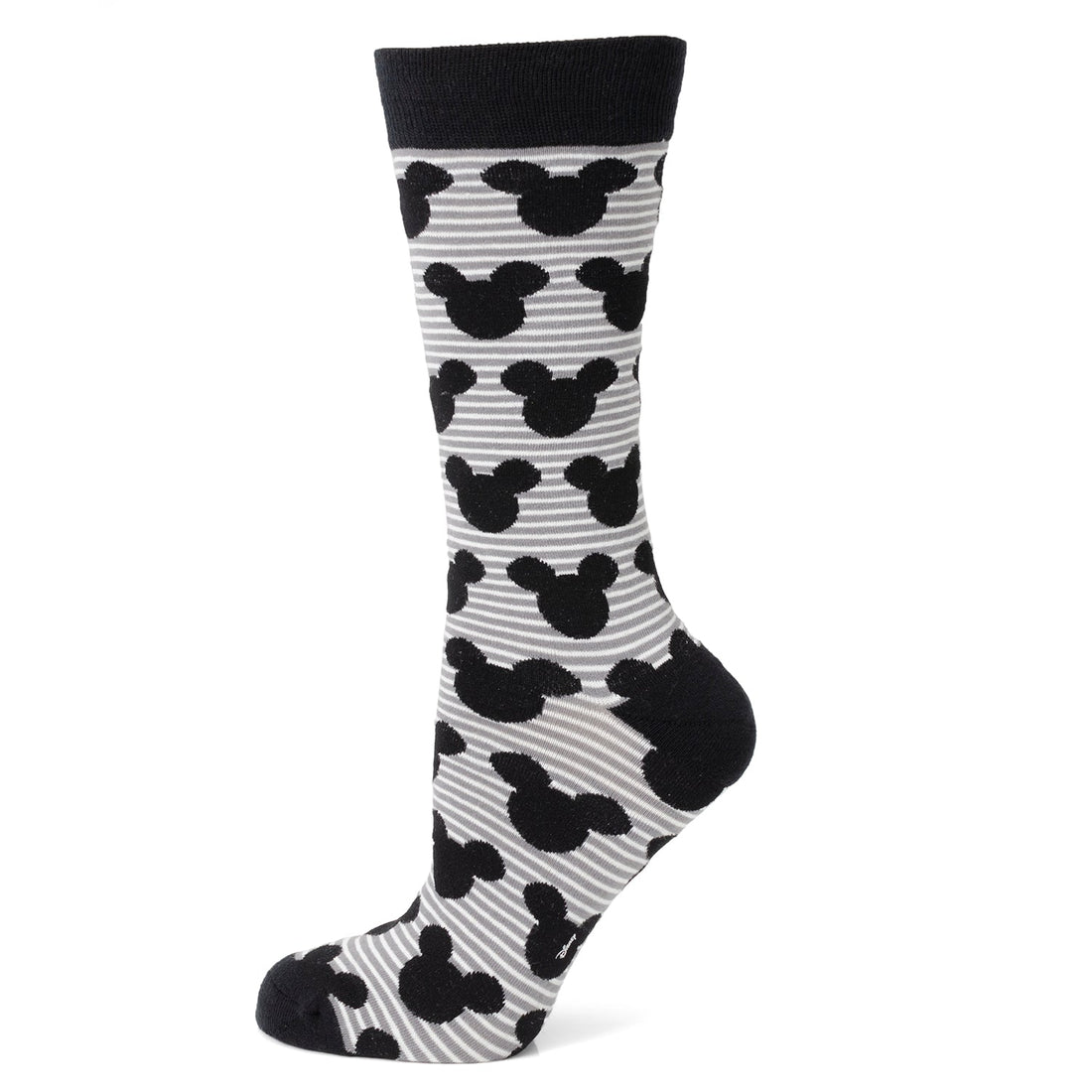 Disney Mickey Mouse Gray Striped Socks and Blue Lapel Pin Gift Set - Image 2