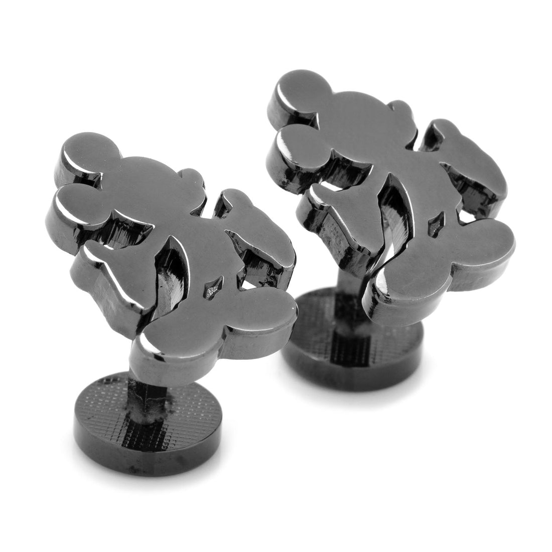 Black Mickey Mouse Silhouette Cufflinks for Disney Fans - Image 2