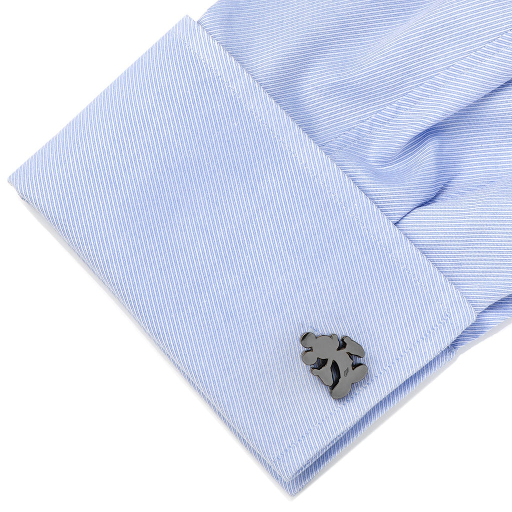 Black Mickey Mouse Silhouette Cufflinks for Disney Fans - Image 3