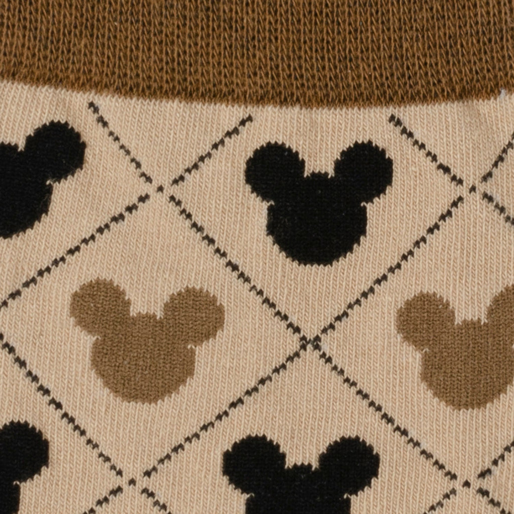 Disney Mickey Mouse Tan Argyle Socks and Enamel Lapel Pin Set - Image 3