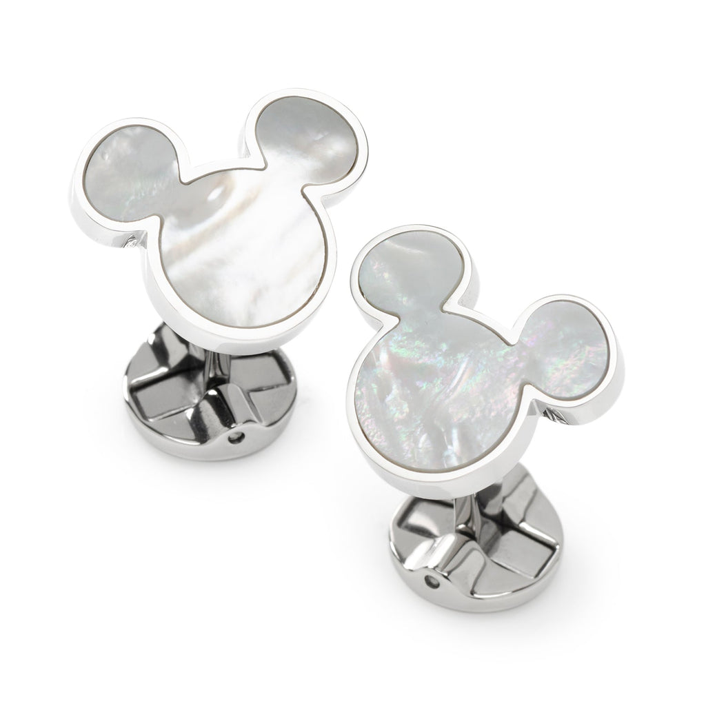 Mickey Mouse Mother of Pearl Stainless Steel Cufflinks - Image 2