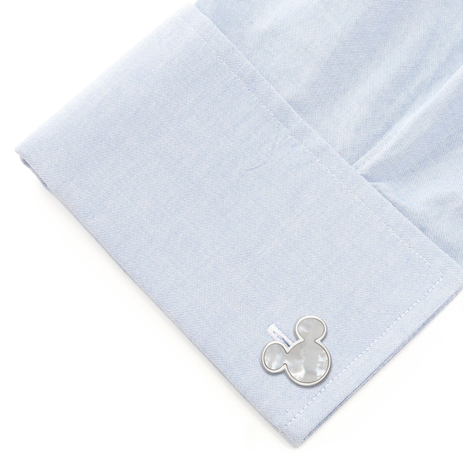 Mickey Mouse Mother of Pearl Stainless Steel Cufflinks - Image 3