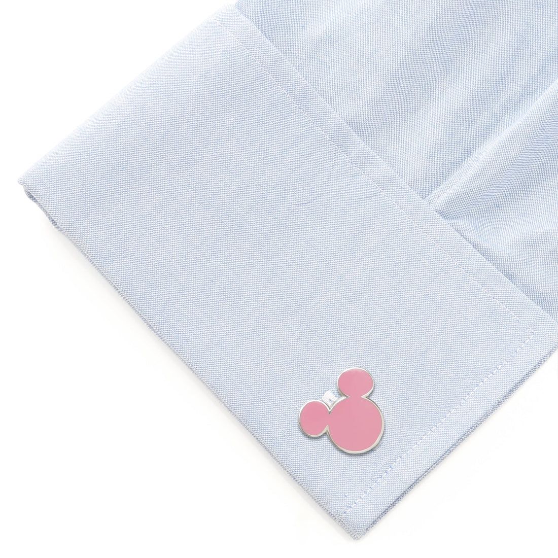 Disney Mickey Mouse Silhouette Pink Enamel Cufflinks - Image 3