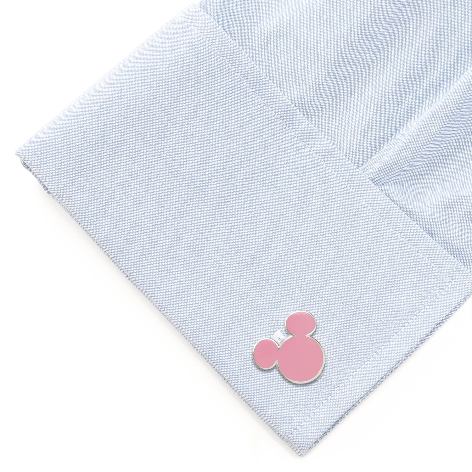 Disney Mickey Mouse Silhouette Pink Enamel Cufflinks - Image 3