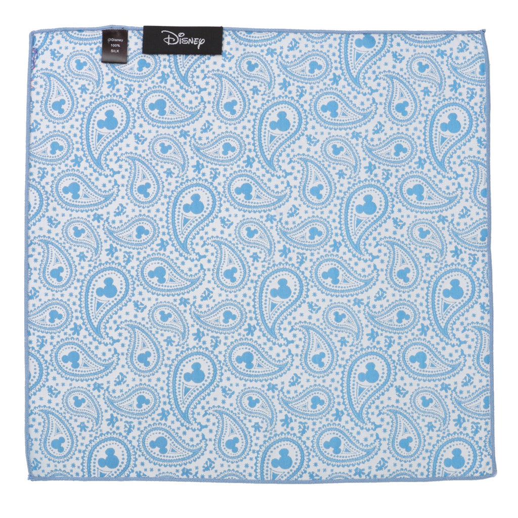 Disney Mickey Mouse Paisley Teal Pocket Square