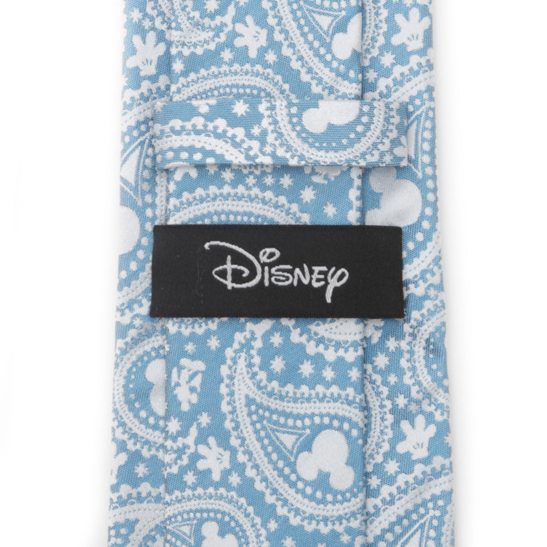 Disney Mickey Mouse Teal Paisley Men's Silk Tie - Image 4