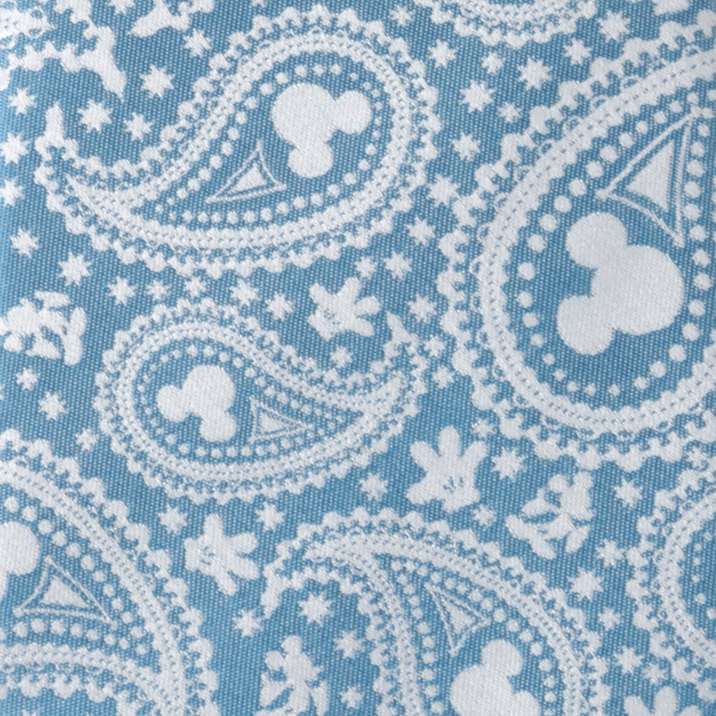 Disney Mickey Mouse Teal Paisley Men's Silk Tie - Image 5