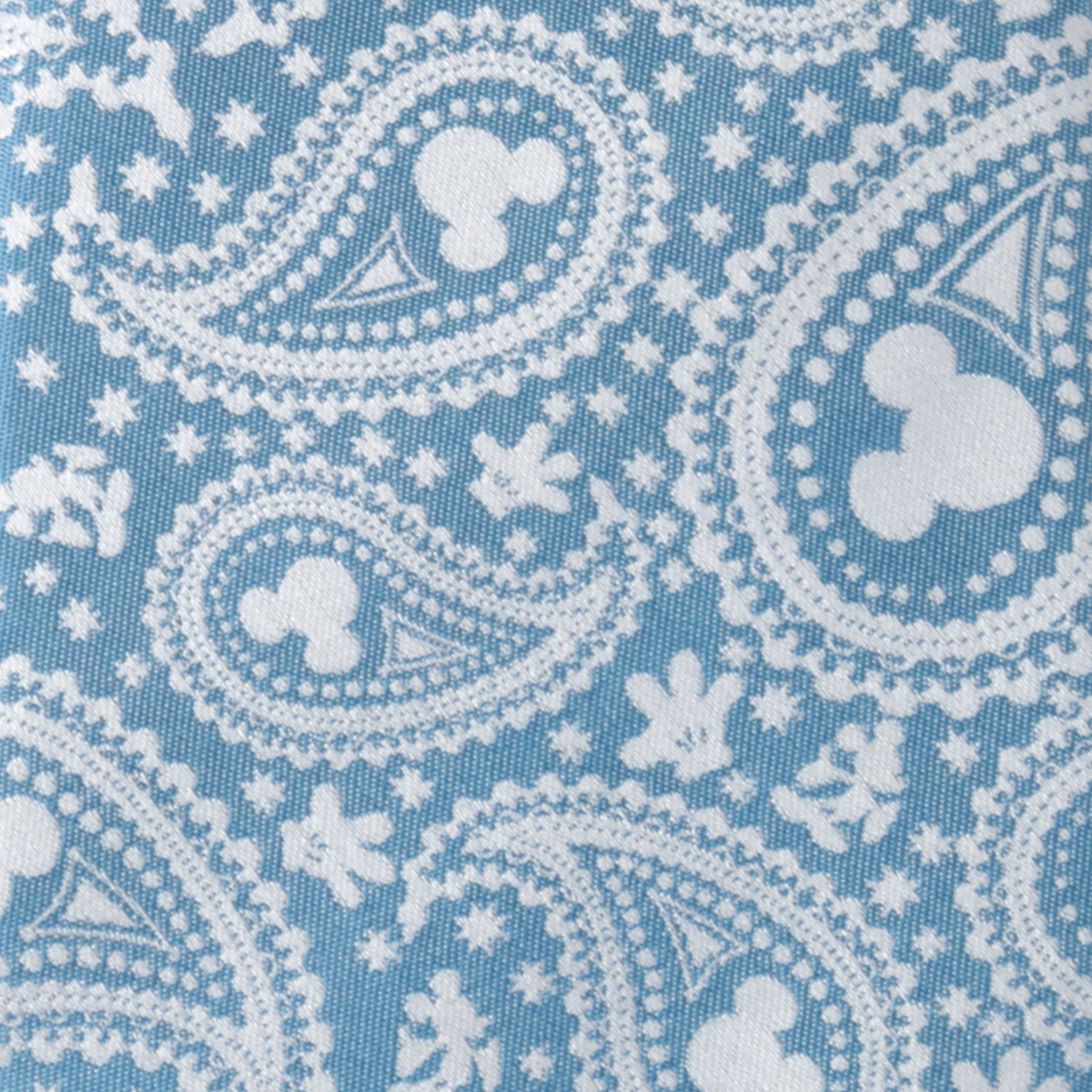 Disney Mickey Mouse Teal Paisley Men's Silk Tie - Image 5