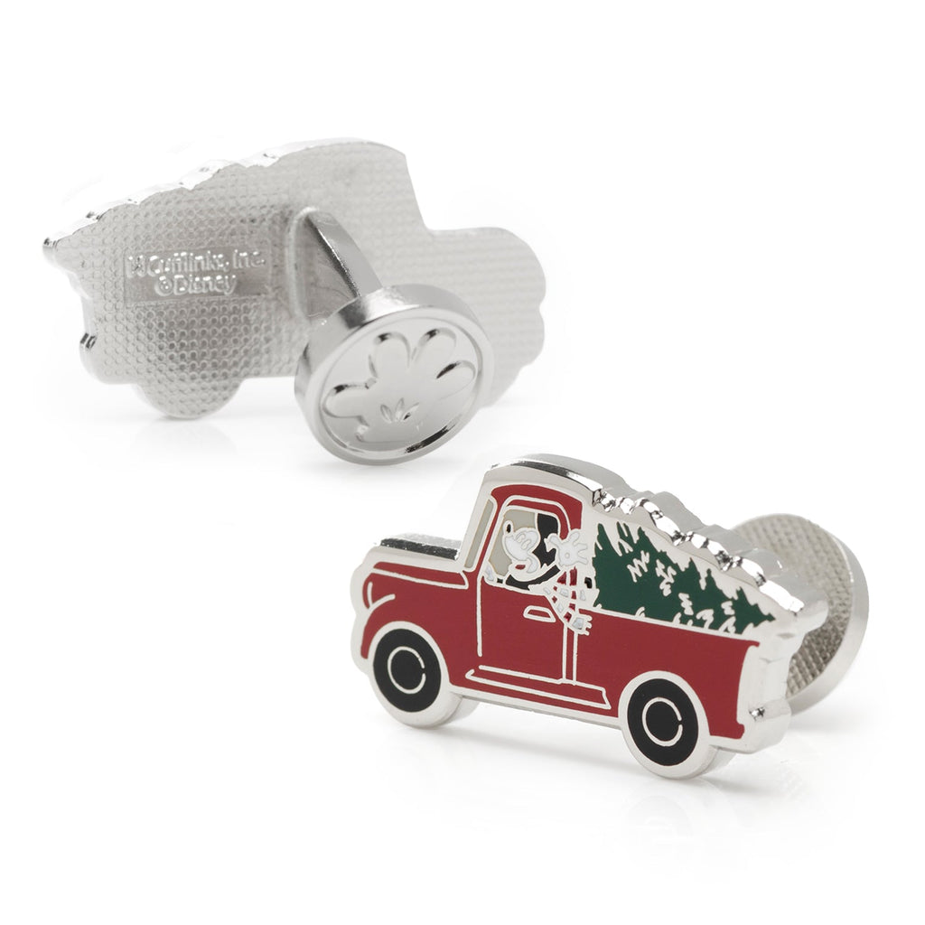 Disney Mickey Mouse Holiday Red Truck Cufflinks - Image 2