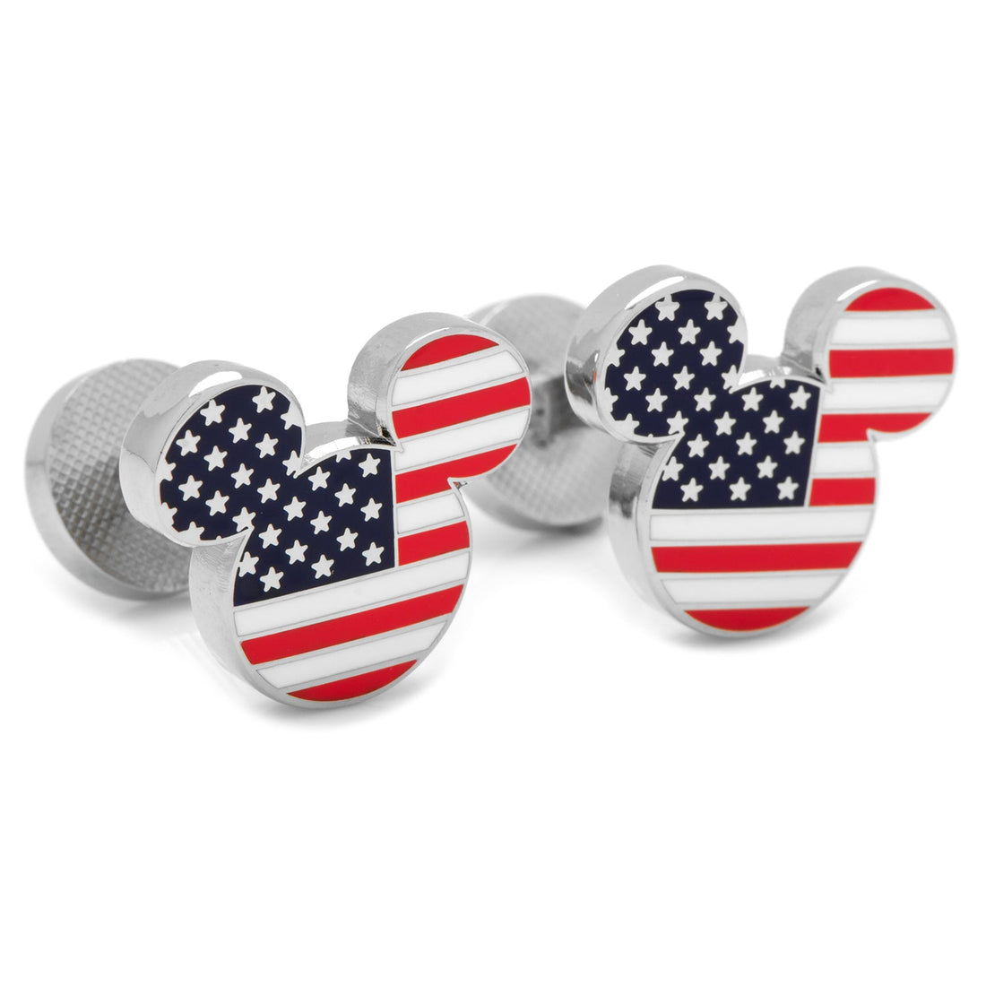 Mickey Mouse American Flag Stars and Stripes Cufflinks - Image 2