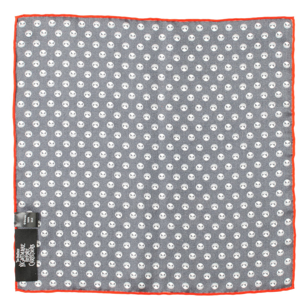 Disney The Nightmare Before Christmas Jack Skellington Men's Black Pocket Square