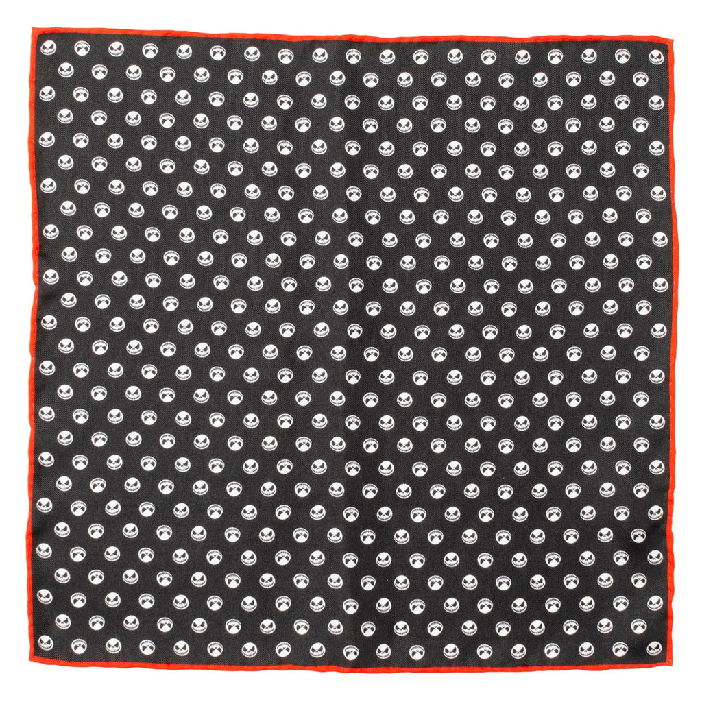 Disney The Nightmare Before Christmas Jack Skellington Men's Black Pocket Square