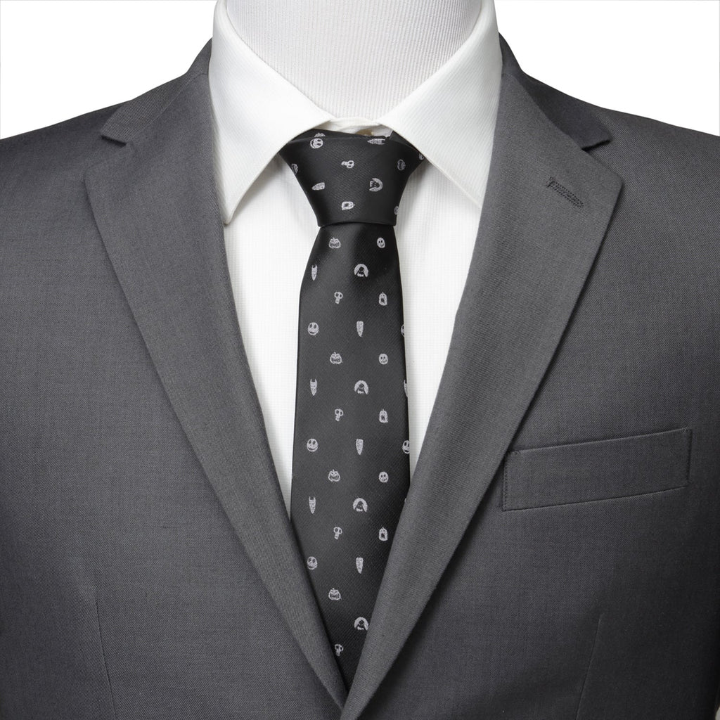 Disney Nightmare Before Christmas Jack Skellington Black Necktie - Image 2