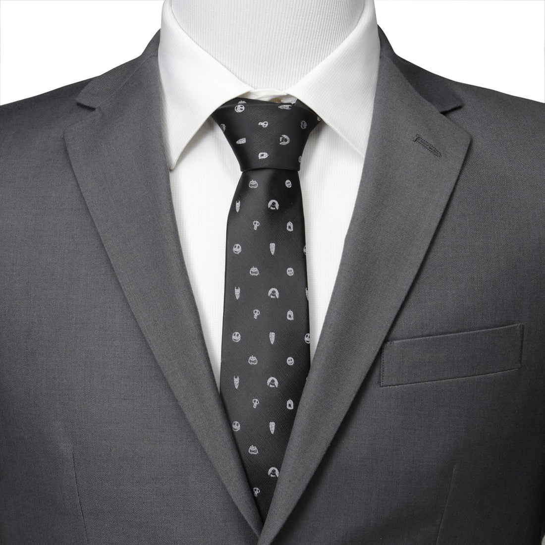 Disney Nightmare Before Christmas Jack Skellington Black Necktie - Image 2