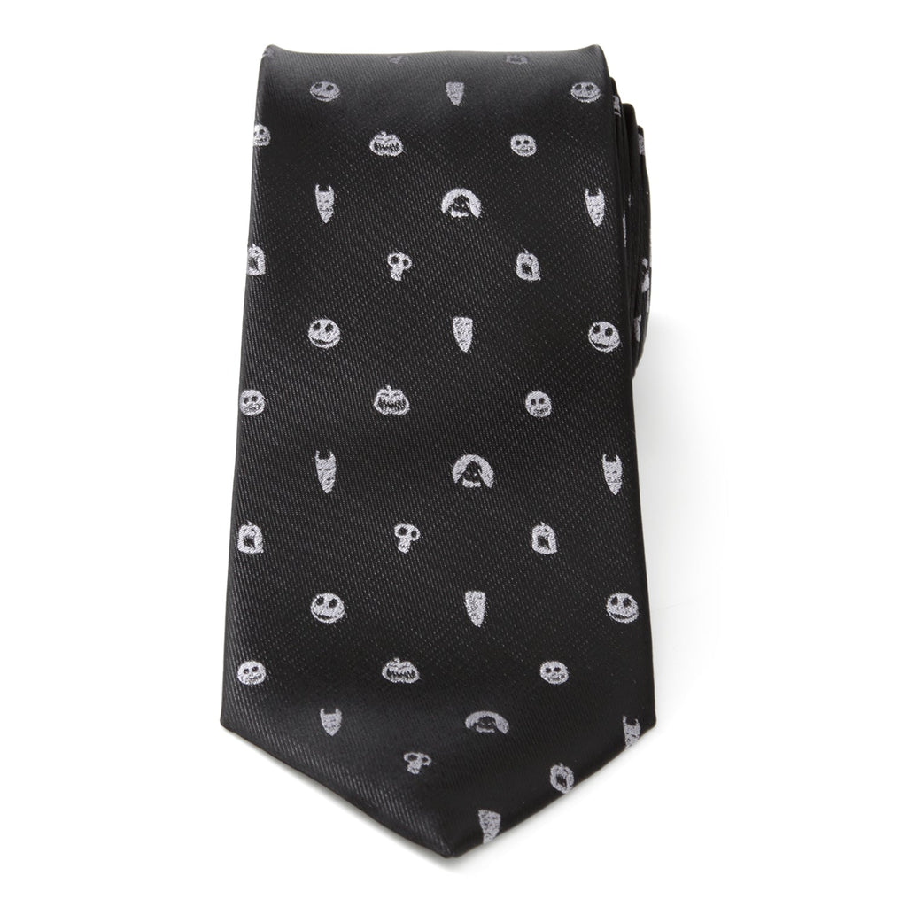 Disney Nightmare Before Christmas Jack Skellington Black Necktie - Image 4