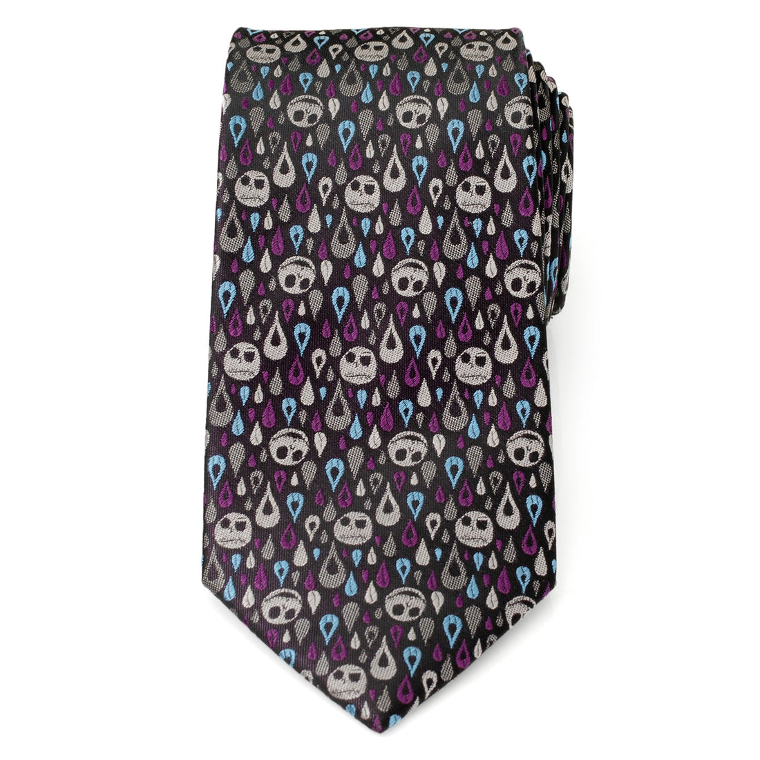 Disney Jack Skellington Raindrop Pattern Men's Silk Blend Tie - Image 3