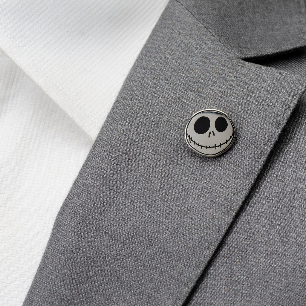 Disney Jack Skellington Lapel Pin Black and Silver Face - Image 4