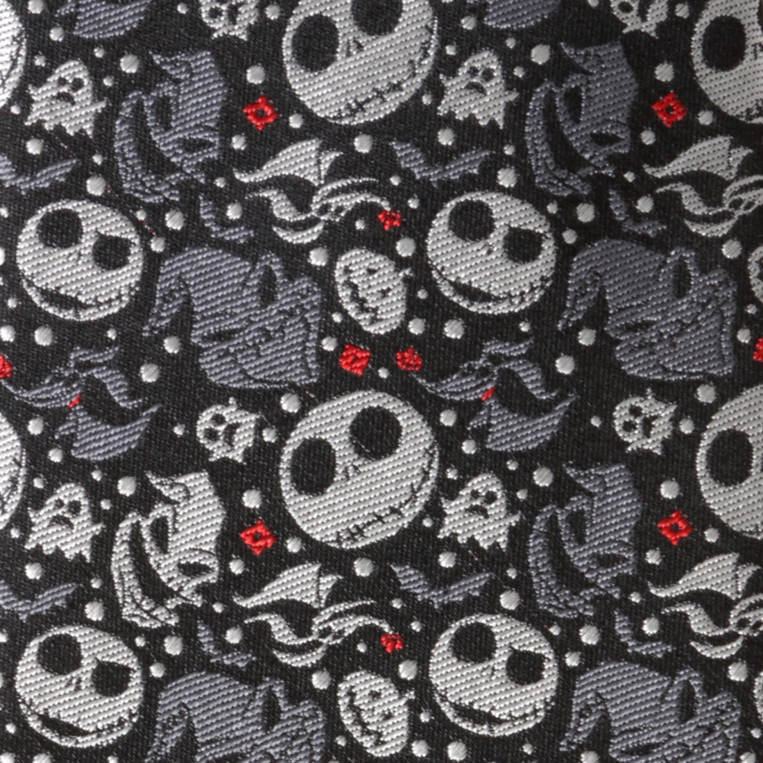 Disney Nightmare Before Christmas Jack Skellington Black Gray Tie - Image 4