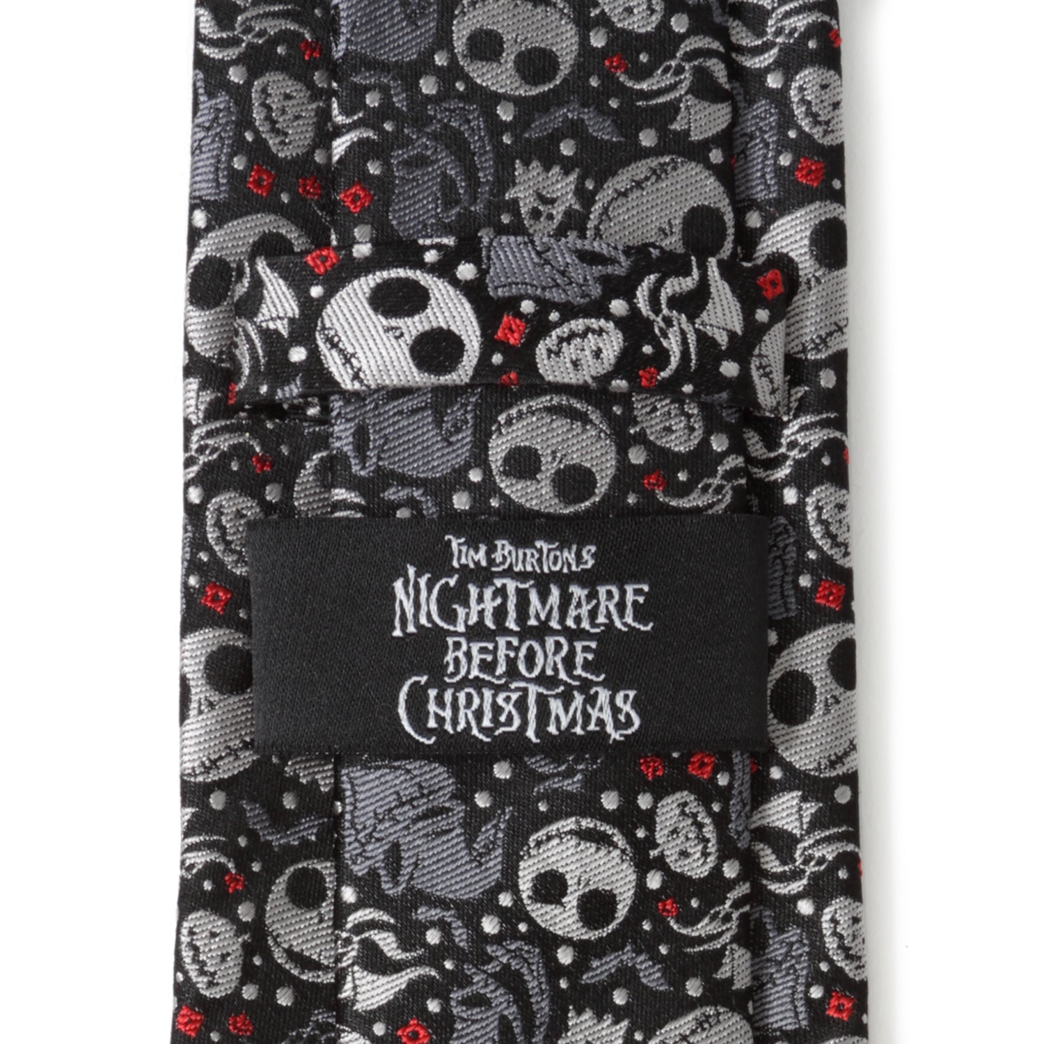Disney Nightmare Before Christmas Jack Skellington Black Gray Tie - Image 5